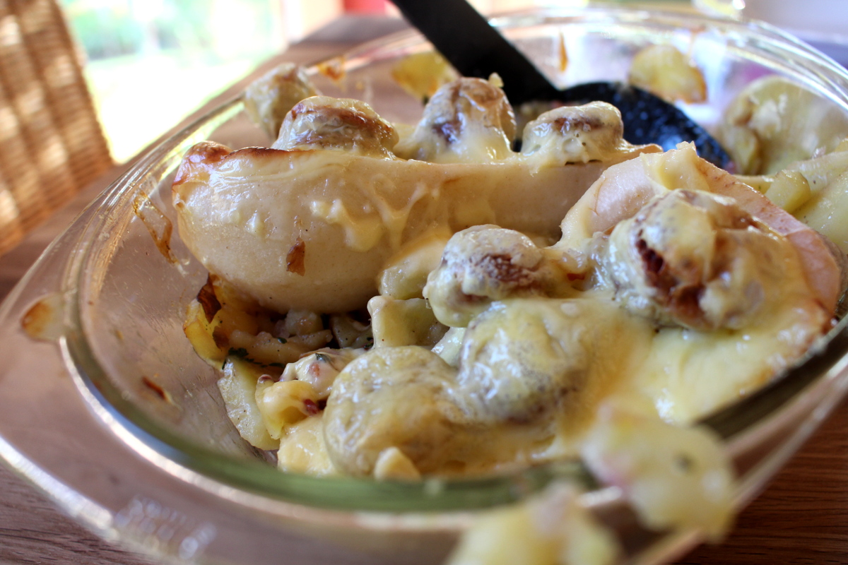 Kartoffel-Birnenauflauf mit grober Bratwurst09